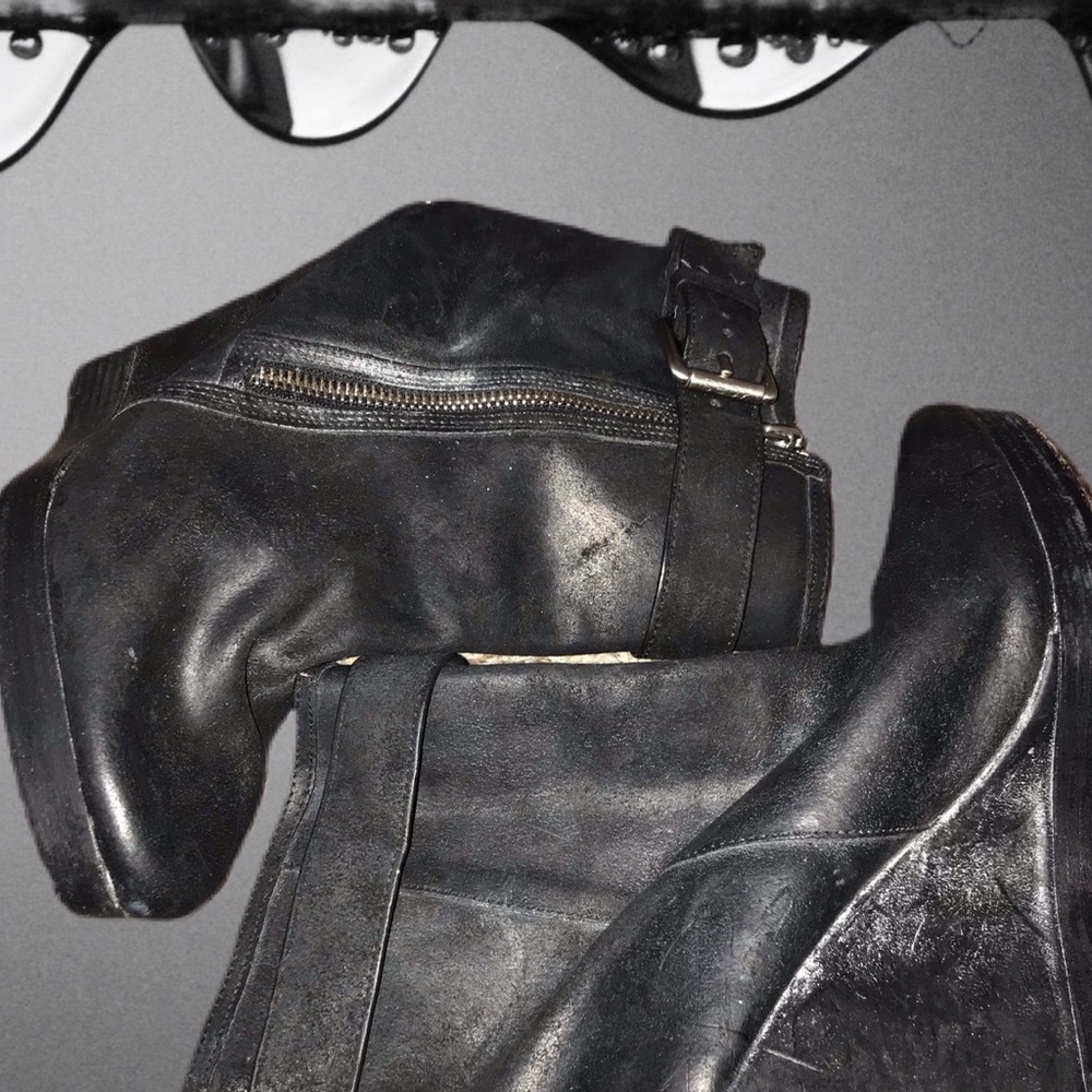 MICHAEL KORS Wedged Biker Booties - Size 8